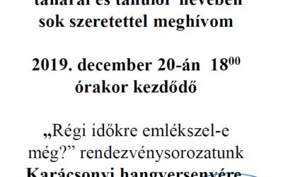 Karácsonyi hangverseny – 2019.12.20.