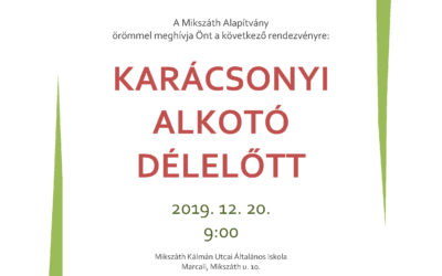 KARÁCSONYI ALKOTÓ DÉLELŐTT